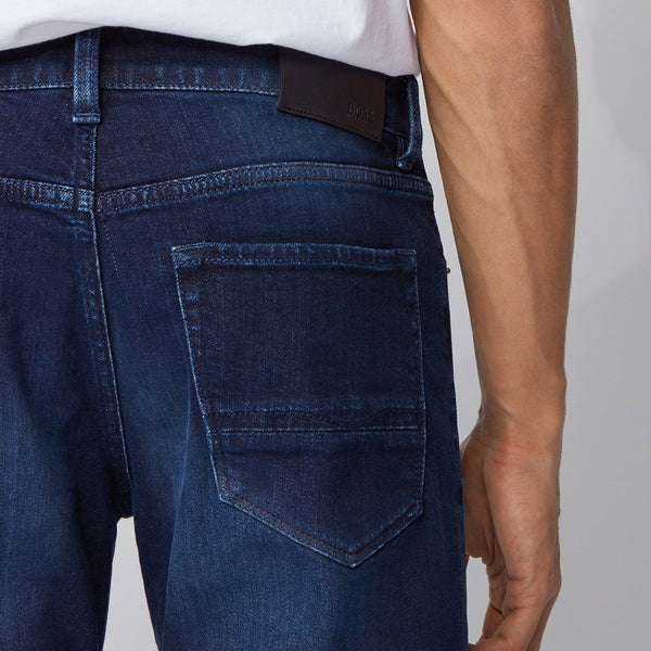 BOSS Regular-fit Jeans in Mid-blue Italian Denim